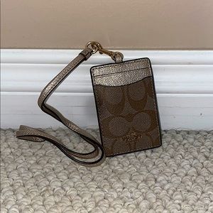 Coach card holder/lanyard